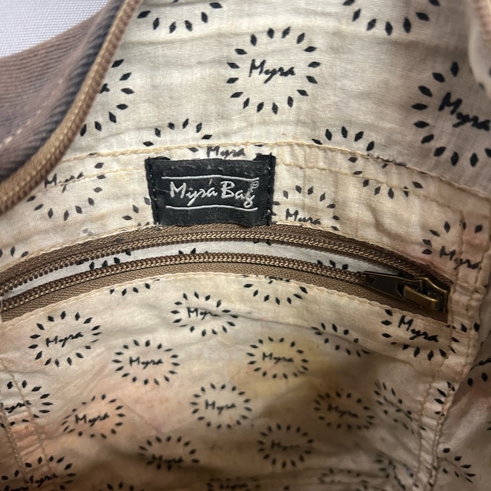Myra Bag Bohemian Patterned Shoulder Crossbody Crochet Straps Textured Canvas - Picture 3 of 7